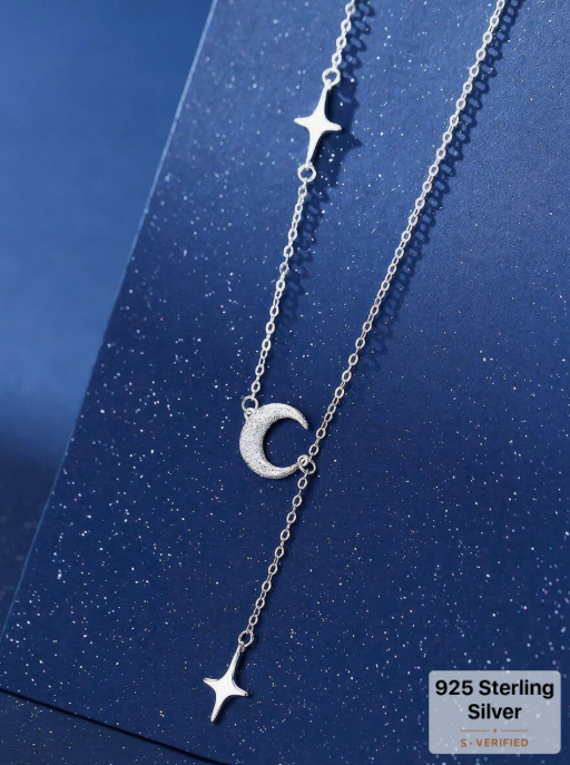 I AM SELENE 🌙 Moon and Stars Necklace