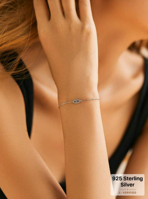 I AM PEACE 🧿 Minimalist Evil Eye Bracelet
