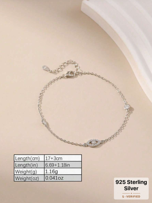 I AM PEACE 🧿 Minimalist Evil Eye Bracelet
