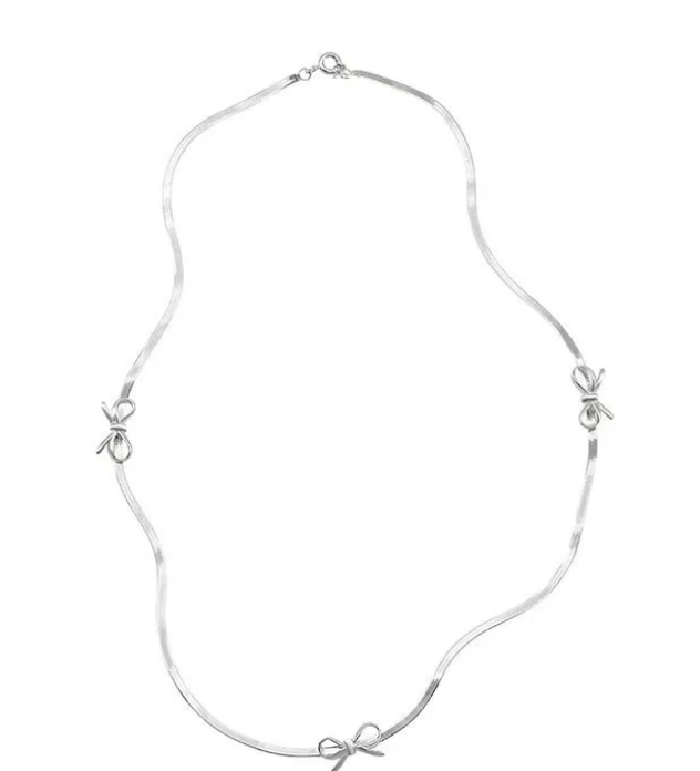 I AM APHRODITE ✨ Sterling Silver Bows Choker Necklace 🎀 Ships from Vancouver, BC.