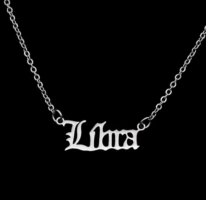 ♎LIBRA — Stainless Steel Zodiac Necklace