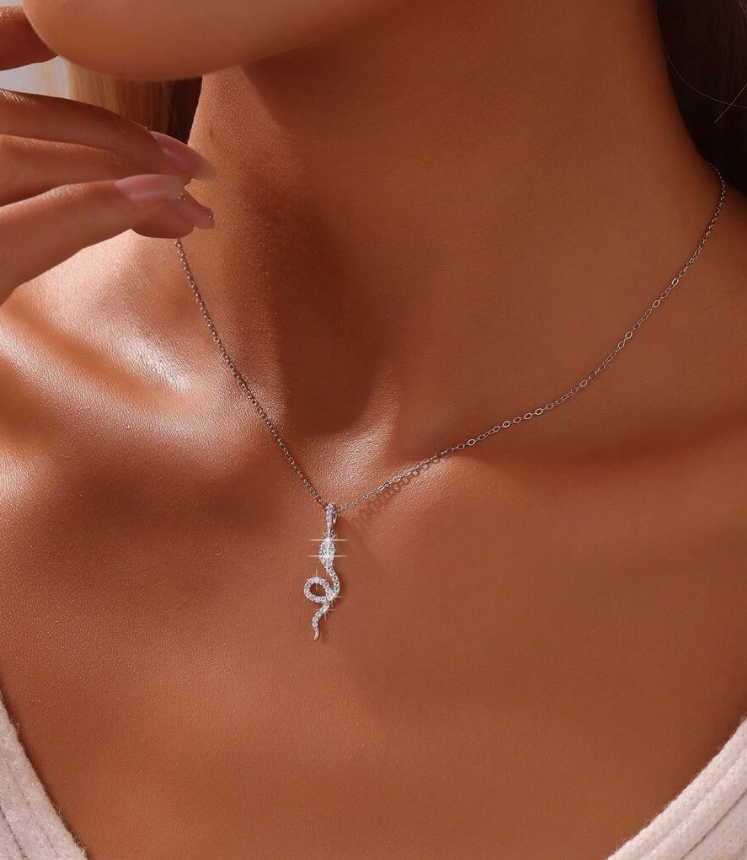 I AM MEDUSA ✨ Pave Coil Snake Necklace🐍