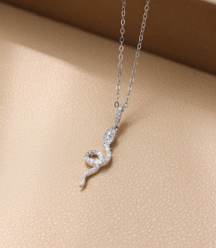 I AM MEDUSA ✨ Pave Coil Snake Necklace🐍