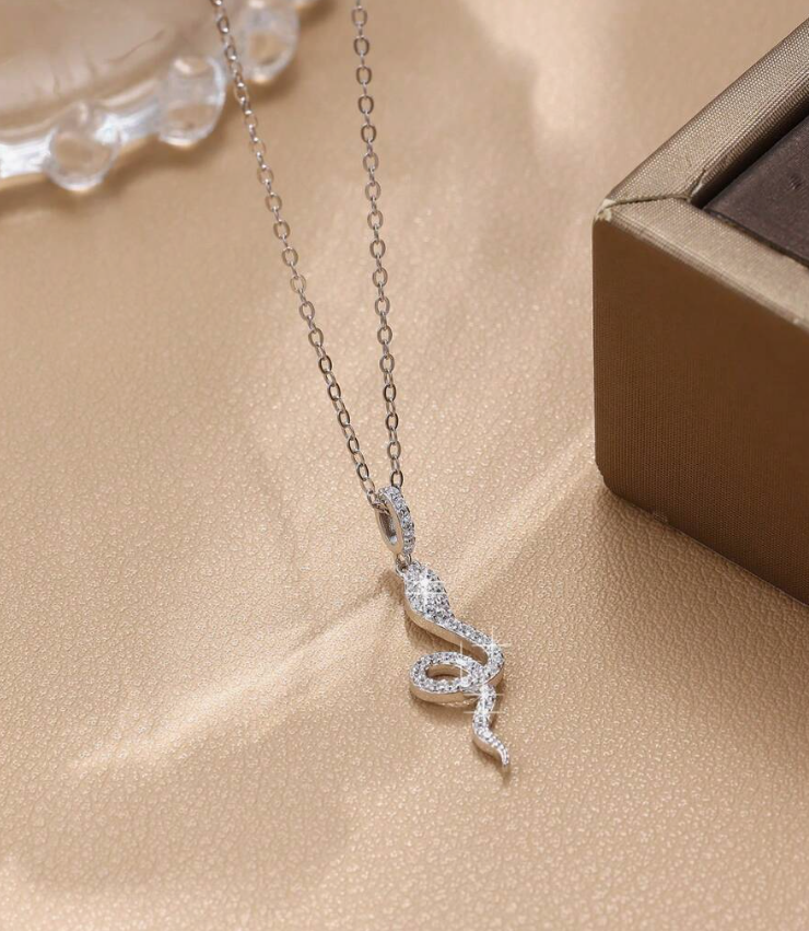 I AM MEDUSA ✨ Pave Coil Snake Necklace🐍