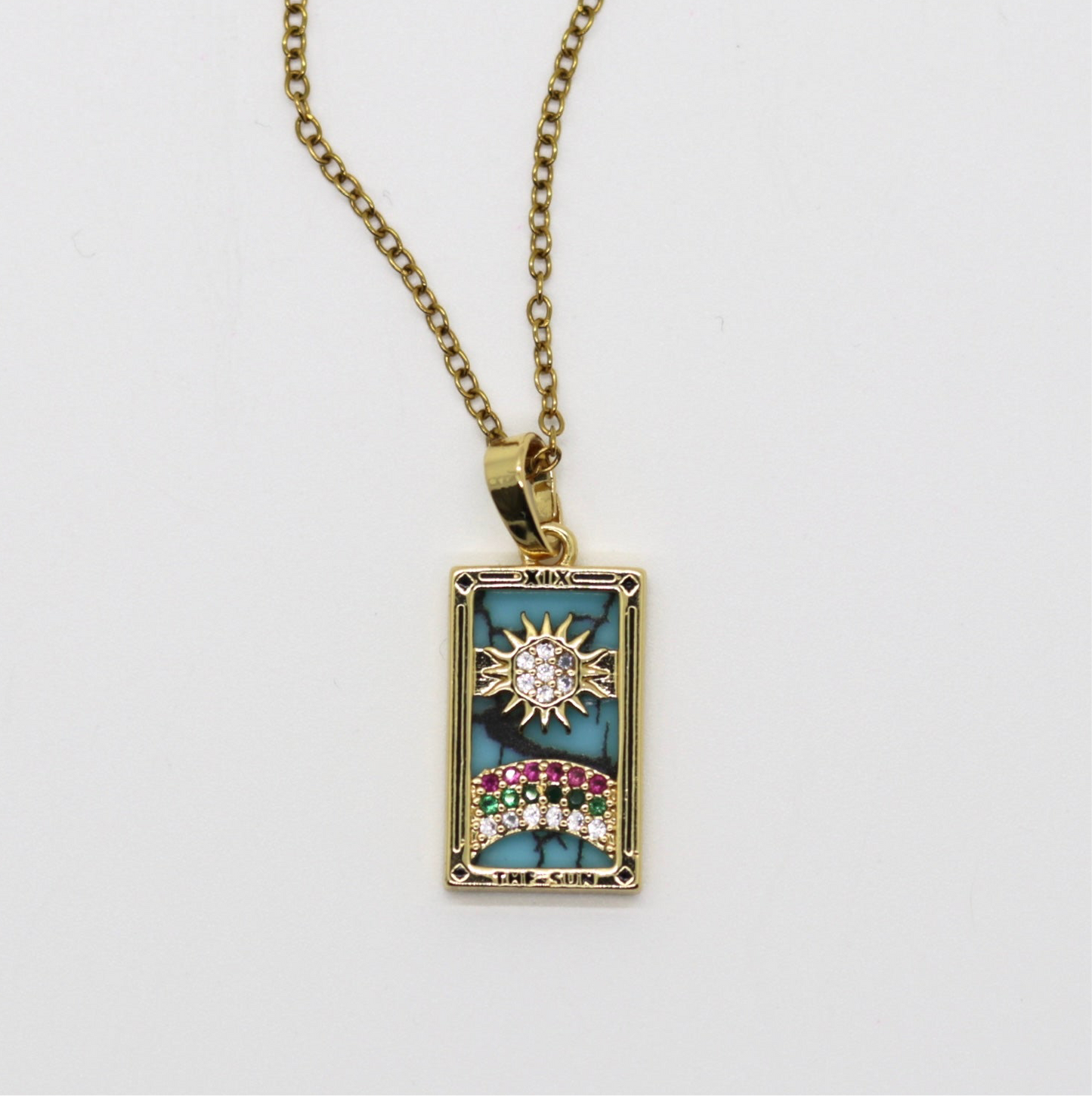Sigil & Smoke Stainless Steel Tarot Amulet - The Sun ☀️