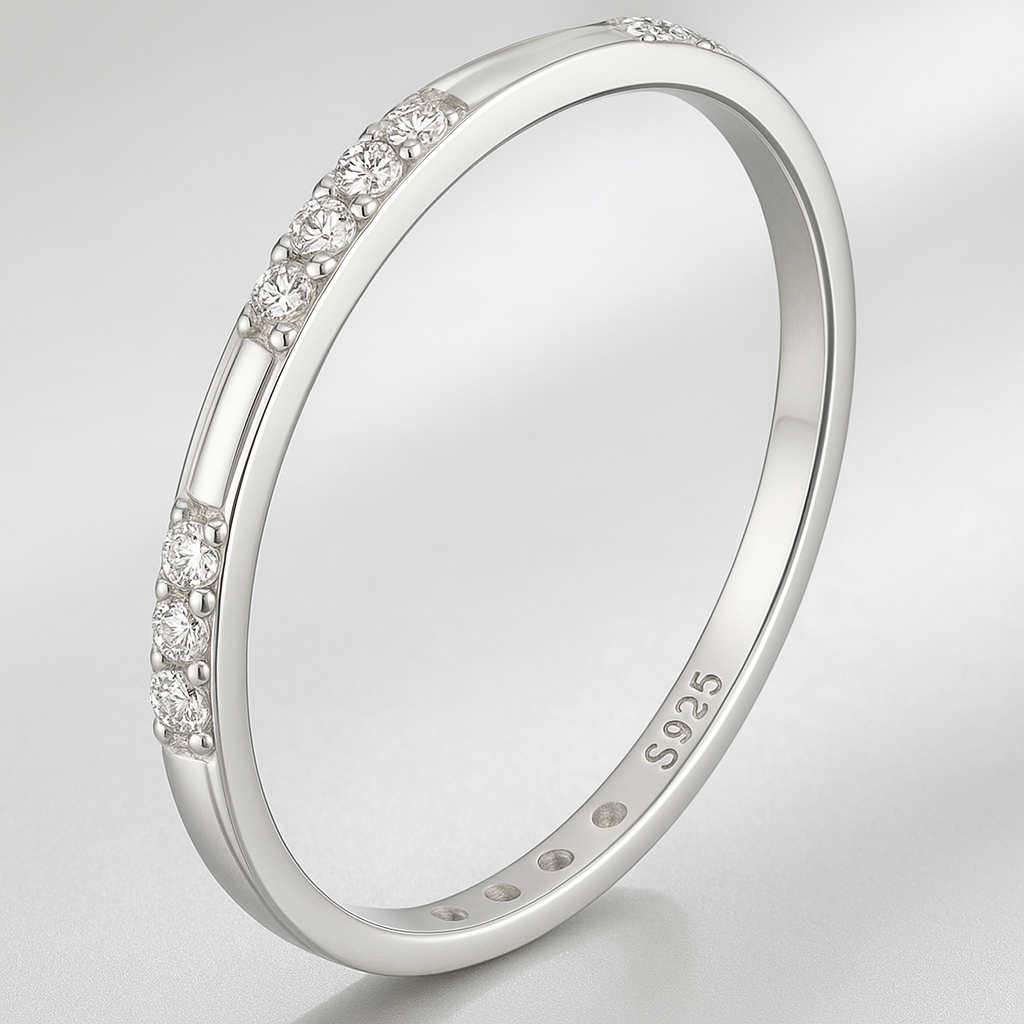Freya Canada’s I AM ARTEMIS Delicate Pave Ring in sterling silver and zircon