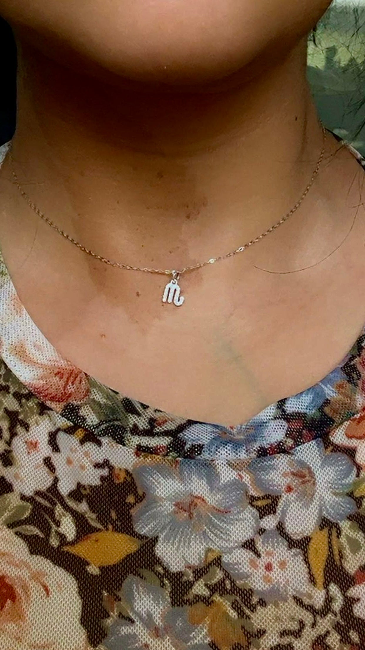 Model is wearing Freya Canada’s Scorpio Goddess Pave Charm Necklace. Ships from Vancouver, B.C.