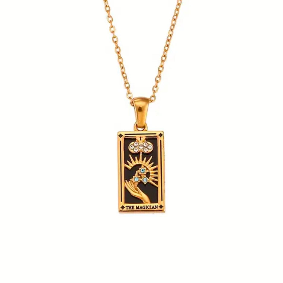 Sigil & Smoke Stainless Steel Tarot Amulet - The Magician 🔮