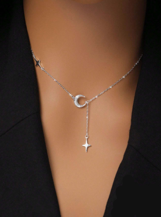 I AM SELENE 🌙 Moon and Stars Necklace
