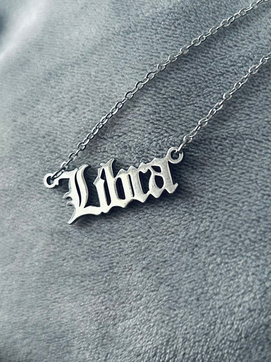 ♎LIBRA — Stainless Steel Zodiac Necklace