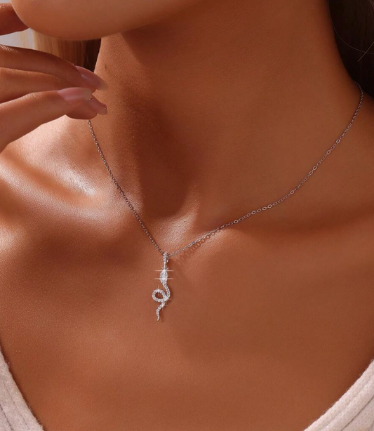I AM MEDUSA ✨ Pave Coil Snake Necklace🐍