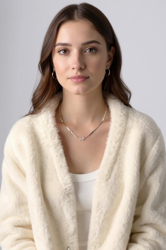 I AM APHRODITE ✨ Sterling Silver Bows Choker Necklace 🎀 Ships from Vancouver, BC.