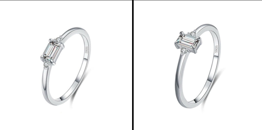 I AM SELENE | Horizontal Solitaire Ring 🌙