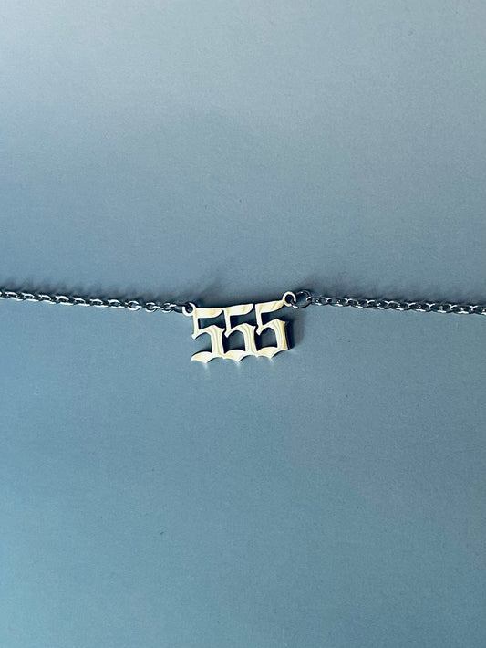 Sigil & Smoke Stainless Steel Angel Number Necklace 555