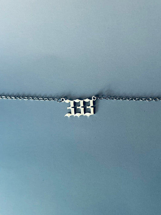 Sigil & Smoke Stainless Steel Angel Number Necklace 333