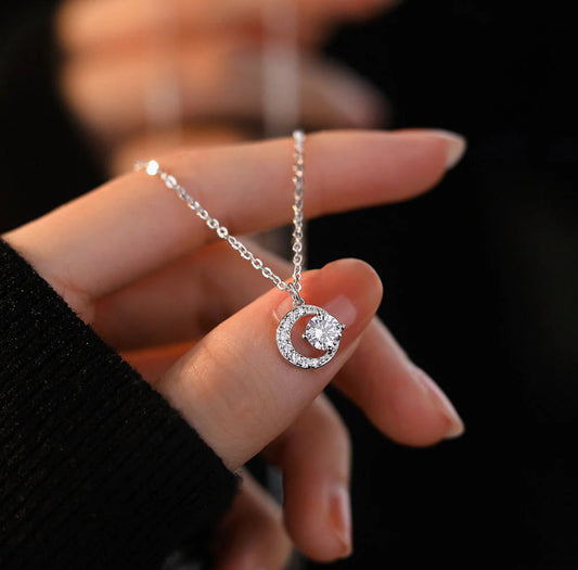 I AM NYX🌙 Moonlit Moissanite Necklace 💎