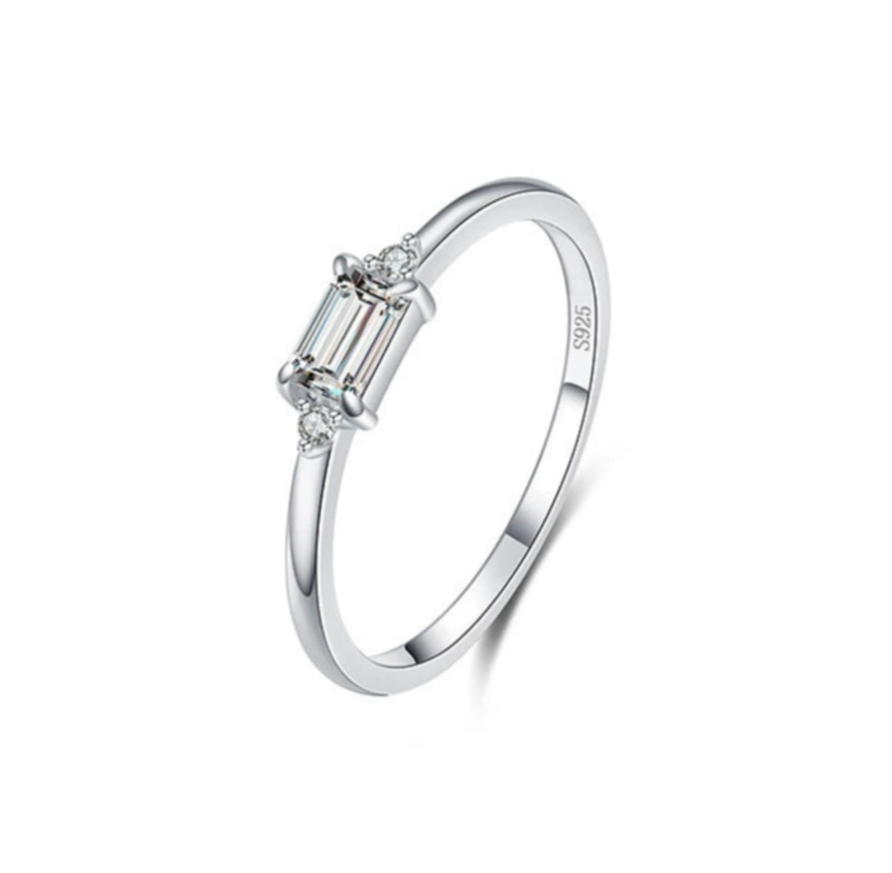 I AM SELENE | Horizontal Solitaire Ring 🌙