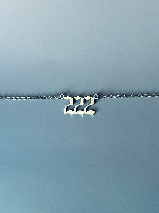 Sigil & Smoke Stainless Steel Angel Number Necklace 222