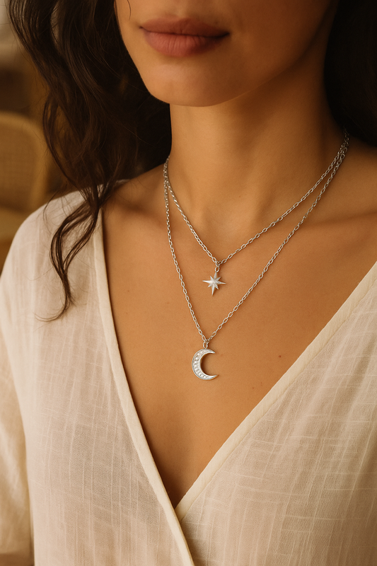 I AM SELENE 🌙 Celestial Layered Necklace ☀️