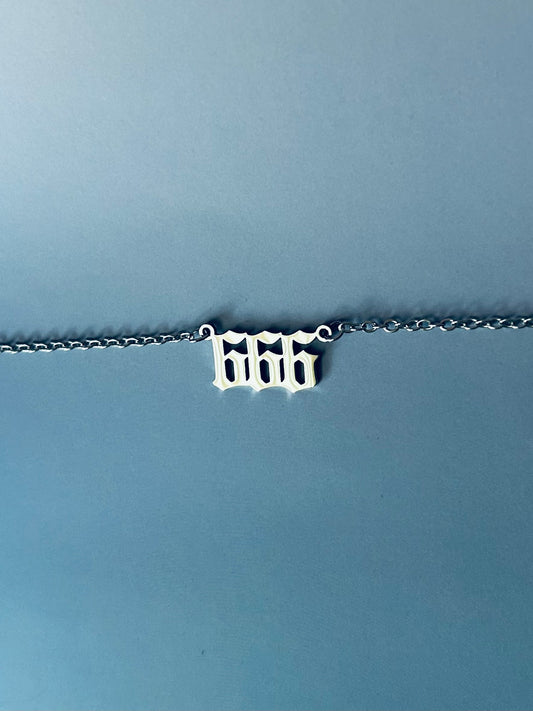Sigil & Smoke Stainless Steel Angel Number Necklace 666