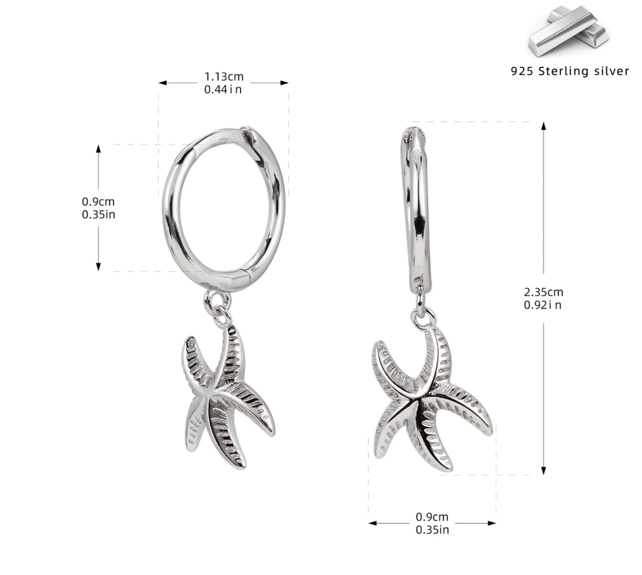 I AM APHRODITE | Sea Goddess Starfish Earrings